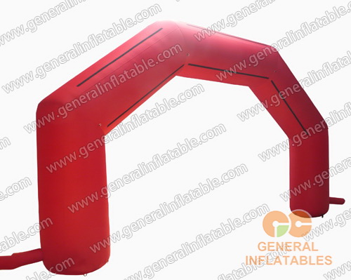 Red inflatable arch