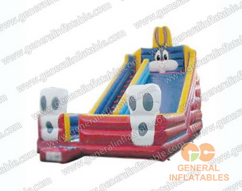 Inflatable Blue Bunny Slide