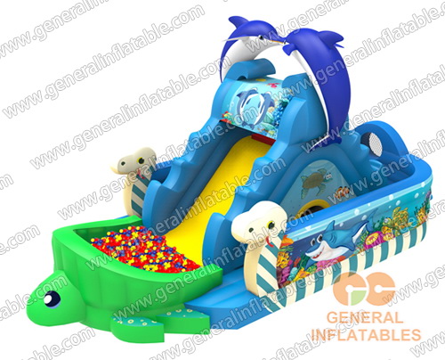 Inflatable sea slide