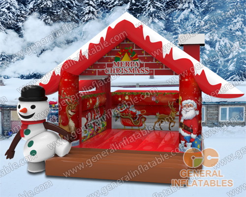 Christmas house n snowman