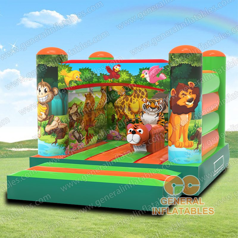 Jungle bounce house