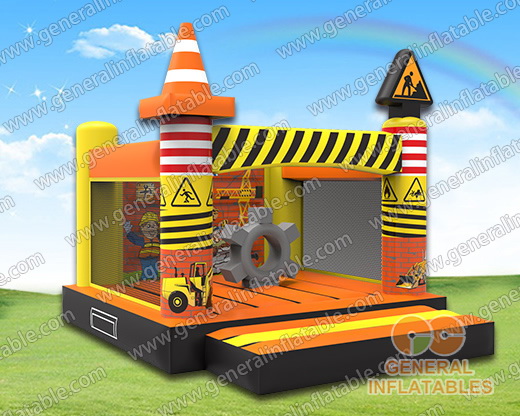 Construction site bounce house