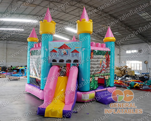 Princess bounce house with slide