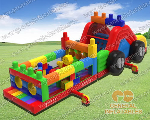 Building blocks obstacle course