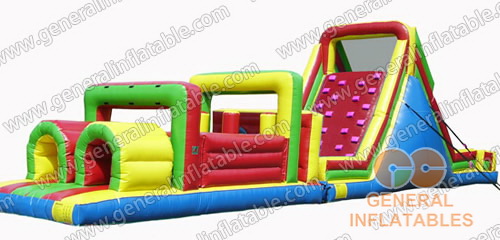 60ftl Inflatable Slide Obstacle Course