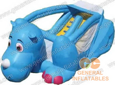 Inflatable rhino slide