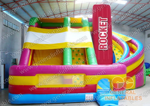 Inflatable fortress slide