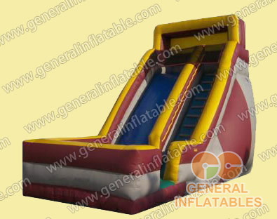 Inflatable single lane slide