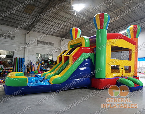 Balloon top inflatable dual combo