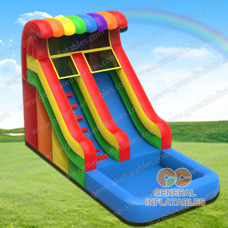 Rainbow water slide