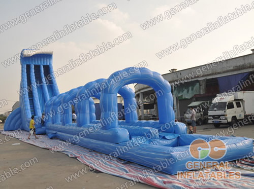 Giant inflatable water slide N slip