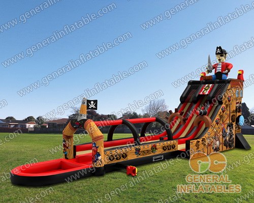Pirate slide N slip with pool