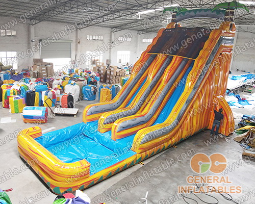 24' High dual water slide