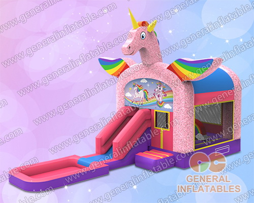 Unicorn water slide combo