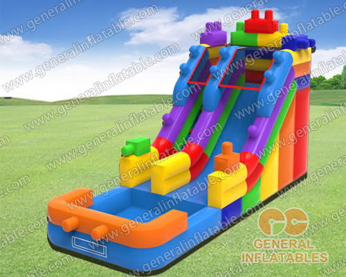 Building block water slide