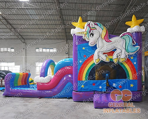 Unicorn water slide combo