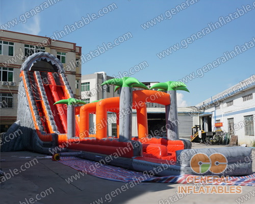  Jungle trees water slide n slip with pool