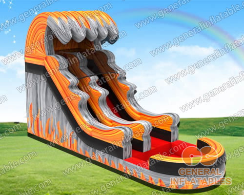 Inflatable fire water slide