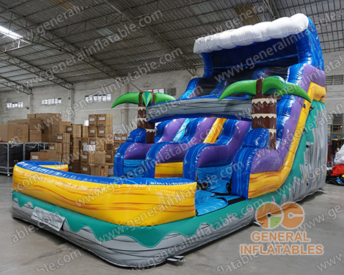 Wave dual lane water slide