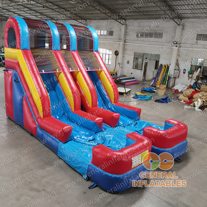 Primary color Dual lane water slide