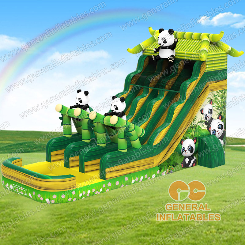 Panda water slide dual lane