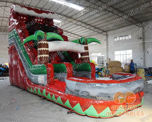 Red marble water slide